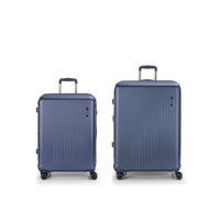 Gabol - Set di 2 valigie rigide espandibili (medie e grandi) Kai - 4 ruote doppie a 360°, serratura TSA e cerniera di sicurezza - Design spagnolo in policarbonato - Blu