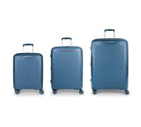 Gabol Set di valigie Queens – 3 pezzi 4 ruote espandibili rigide Blu
