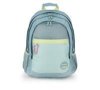 Gabol - Zaino scuola a 3 scomparti 32x44x18 cm Whisper con schienale ergonomico a griglia, custodia per laptop da 15,6'' e base rinforzata - verde menta