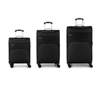 Gabol Zambia 4 ruote Set di valigie 3 pezzi con piega di espansione negro (TAS020406)