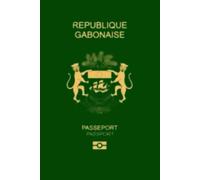 Gabon Passport Replica Lined Hardcover 6'' x 9'' Notebook / Journal 120 pages