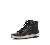 Gabor Donna Sneaker, Signora Sneaker Alte,Soletta Removibile,Stivaletto Allacciato,Stivali Allacciati,Mid-Cut,Nero (Schwarz) / 57,38 EU / 5 UK