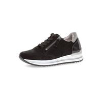 Gabor Donna Sneaker, Signora Sneaker Basse,Soletta Removibile,Scarpe da Ginnastica,Scarpe Casual,Tacco a Zeppa,Nero (Schwarz/Grey),40 EU / 6.5 UK