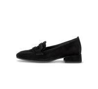 Gabor Pantofole e mocassini da donna 4002.01 in pelle scamosciata nera, Nero , 37.5 EU