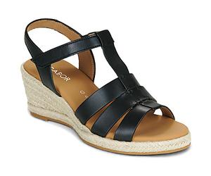 Gabor Sandali con zeppa JULIETTE in Nero 38 1/2