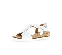 Gabor Sandali da donna, con zeppa, moderati, larghezza maggiore (G), sandali estivi, con zeppa, con tacco a zeppa, bianco (sughero/offwhi), 42,5 EU / 8,5 UK, Bianco 50, 42.5 EU
