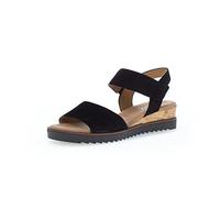 Gabor Sandali da donna con zeppa, Nero 47, 46 EU