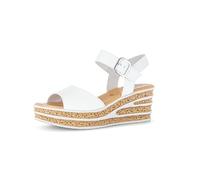 Gabor Sandali donna con zeppa, sandali donna, Bianco 21, 38.5 EU