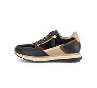 Gabor Sneaker basse da donna per adulti, 6029.01, larghezza H, chiusura lampo, Nero Whisky Gold, 40 EU Weit