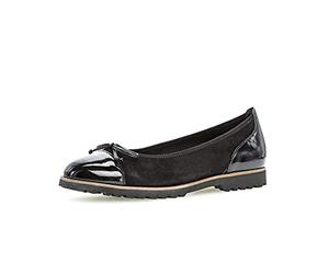 Gabor Shoes Ballerina Nero Pelle Nubuk