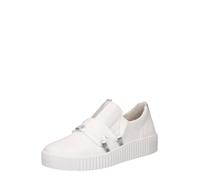 Gabor Donna Mocassini, Signora Pantofole,Soletta Removibile,Slip-on,Slip-on Scarpa,alle Moda,Scarpe Casual,Bianco (Weiss/Silber),42 EU / 8 UK