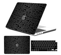 GABraden Compatibile con MacBook Air 13,5" Case 2022 Release A2681 M2 Chip con display Retina liquido Touch ID e protezioni per tastiera, guscio rigido in plastica per computer portatile (motivo leopardo nero ghepardo)