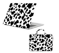 GABraden Compatibile con MacBook Pro 13" Case M2 2022,2020-2016 (A2338 M1/A2289/A2251/A2159/A1989/A1706), con Touch ID e 2 Pack Protezioni per Tastiera e Protezione Schermo Nero Mucca