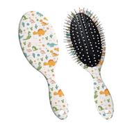 GABraden Spazzola per capelli per bambini, con setole morbide per rimuovere i grovigli senza sforzo, graziosa spazzola districante per ragazze e ragazzi, per tutti i tipi di capelli (beige, dinosauro)