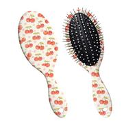 GABraden Spazzola per capelli per bambini, con setole morbide per rimuovere i grovigli senza sforzo, graziosa spazzola districante per ragazze e ragazzi, per tutti i tipi di capelli (rosso - ciliegia)