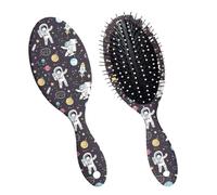 GABraden Spazzola per capelli per bambini, setole morbide per rimuovere i grovigli senza sforzo, graziosa spazzola districante per ragazze e ragazzi per tutti i tipi di capelli (nero, cielo stellato