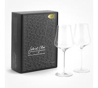 Gabriel-Glas Gold Edition - Bicchieri da vino in cristallo soffiato a mano, 473 ml, con confezione regalo, calici da vino universali realizzati a mano, per rosso e bianco, lavabili in lavastoviglie,