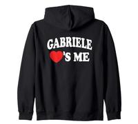 Gabriele Loves Me Retro Name Felpa con Cappuccio