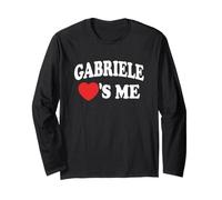 Gabriele Loves Me Retro Name Maglia a Manica
