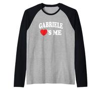 Gabriele Loves Me Retro Name Maglia con Maniche Raglan