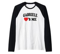 Gabriele Loves Me Retro Name Maglia con Maniche Raglan