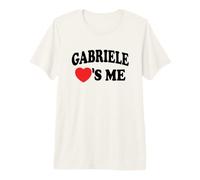 Gabriele Loves Me Retro Name Maglietta Premium