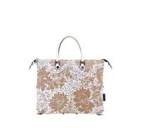Gabs Borsa in pelle stampata Donna G3 Plus Tg.L Peonia Toni Beige