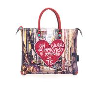 Gabs Borsa Trasformabile Shopper Tote Bauletto Zaino Quartieri Spagnoli Rosso Donna G3 Plus M