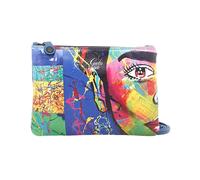 Gabs Pochette Beyonce M in Pelle con Stampa Trip 562-Frida Multicolore Blu Indaco