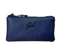 Gabs PORTA CHIAVI E PORTA SPICCI in pelle A BUSTINA CHIUSO da ZIP GKEY PLUS (INCHIOSTRO BLU)