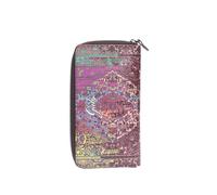 GABS PORTAFOGLI DONNA in pelle 2 divisori CHIUSO da ZIP 8 CARD stampe GMONEY17 (TAPPETO MULTICOLOR)