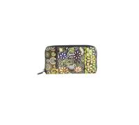 Gabs Portafoglio gmoney17 trip pelle +bull black zip around 594 ricamo fiore verde