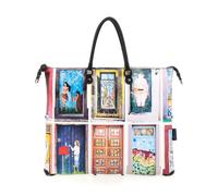 Gabs Trasformabile Zaino Hobo Shopper Tote Bauletto Stampa Arte Marrone Donna