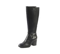 GABYLOU - Modello Marta - Stivali da donna 2 XL con tacco largo - 2 suole, 1 rimovibile - Tacco a blocco di 7 cm - Chiusura con cerniera YKK - Stile autunno inverno per polpacci larghi