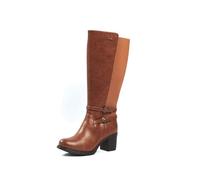 GABYLOU - Modello Marta - Stivali da donna 2 XL con tacco largo - 2 suole, 1 rimovibile - Tacco a blocco di 7 cm - Chiusura con cerniera YKK - Stile autunno inverno per polpacci larghi