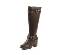 GABYLOU Stivali XL a polpaccio largo - modello Chrystel, Choco25, 39