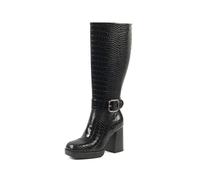 GABYLOU Stivali XL - modello Nina, NeroCroco25, 40
