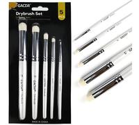 GACDR Pennello asciutto per pittura in miniatura, 5 misure, set di pennelli a secco per modelli in miniatura, pennelli per dettagli hobby, pennello stencil