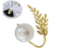 Gacqpli Anelli per Tovaglioli con Perle - 6 Pezzi Elegante Fibbia | Anelli per Tovaglioli Oro e Perla,per Vacanze Natale Halloween Casa Famiglia Riunioni Banchetto Cena Formale Bridal Shower