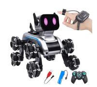 Gacqpli Cane Giocattolo Con Telecomando - Robot Cane Giocattolo Prima Infanzia - Giocattoli per Bambini, Puppy Controllo Remoto a Otto Ruote per Camera Cortile Soggiorno Ragazzi Ragazze