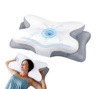 Gacqpli Memory Foam - Per Chi Dorme su Fianco e Schiena,Supporto Morbido Cervicale con Lento Ritorno per Viaggio Casa Campeggio Divano
