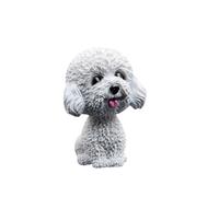 Gacqpli Testa oscillante per auto - Figura di cane agitante, decorazione per cruscotto del cucciolo in resina, ad alta emulazione