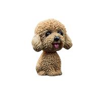 Gacqpli Testa oscillante per auto - Figura di cane agitante, decorazione per cruscotto del cucciolo in resina, ad alta emulazione