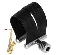 Gacqpli Viti a foglia per sassofono contralto, viti a foglia per sassofono tenore, sassofono in pelle PU, boccaglio, vite a farfalla alto, accessorio professionale leggero per sassofono, compatto