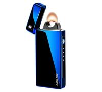 GADATOP Accendino elettrico al plasma Accendini ricaricabili Accendini tempesta (Glacier Blu)