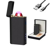 GADATOP Accendino elettrico al plasma Accendini Ricaricabili Accendini Tempesta (Souverän Matt Black)