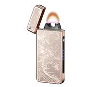 GADATOP Accendino Elettrico USB Ricaricabile Accendini Antivento Accendino Al Plasma Accendino Candele Accendino Con Interruttore Di Sicurezza Intelligente per Regali Uomini o Donne (Drago Oro)