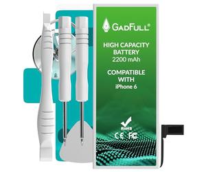 GadFull Batteria ad Alta Capacità compatibile con iPhone 6 | 2026 Data di produzione | incl. Set di riparazione manuale & Kit strumenti Profi | Nuova Batteria Cellulare Extra