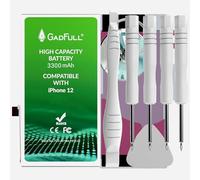 GadFull Batteria compatibile con iPhone 12 | 2026 Data di produzione | Manuale Profi Kit Set di Attrezzi | Batteria di ricambio senza cicli di ricarica | Con tutti gli APN originali