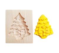 Gadget Da Cucina Antiaderenti Per Albero Di Natale In Legno - Stampo Per Biscotti In Legno, Stampino Per Biscotti 3D, Stampo Da Forno A Forma Di Albero Di Babbo Natale Con Pupazzo Di Neve | Per Le Vac
